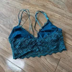 Teal Lace Bralette Blue thumbnail 2