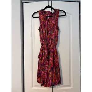 Evereve‎ Floral Print Sleeveless Tie Waist Midi Dress Women's Size M thumbnail 6