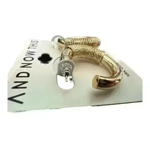 And Now This Gold‎ Plated C Hoop Earrings thumbnail 4