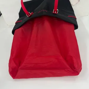 Escada Large Nylon Shopper Tote Black Red Shoulder Bag Travel Tote thumbnail 16