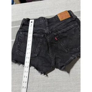 Levis Premium 501 Original Shorts Black Distressed Cutoff‎ Button Fly Womens 27 thumbnail 5