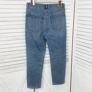 Express Super High Rise Mom Jeans‎ Blue 10 Crop Straight thumbnail 3