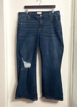 Lane Bryant Womens Jeans Denim Mid Rise Bootcut Distressed Plus Size 20 thumbnail 1
