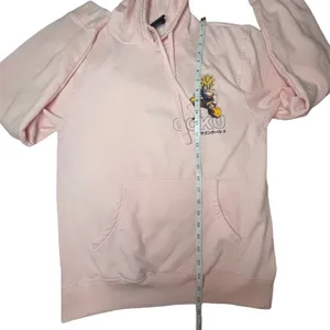Dragon Ball Z Goku Pink Hoodie Super Saiyan‎ Anime Graphic Pullover Sz Small thumbnail 11