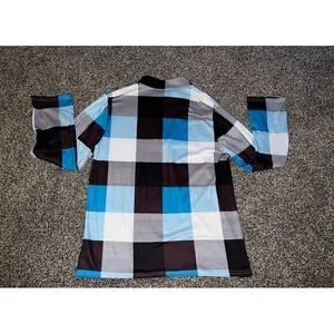 Women's casual cotton long sleeve plaid top‎ size large thumbnail 7