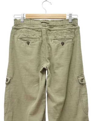 Free People Park Ave Cargo Pants Sz XS Olive Green Wide Leg Cotton Utility Boho thumbnail 7