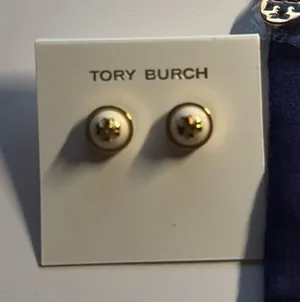 Tory Burch Melodie Stud Earrings New in Packaging. Luxury Holiday Jewelry thumbnail 1