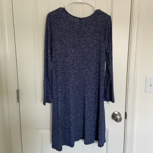 NWOT | Old Navy women’s blue soft‎ knit long sleeve dress — small thumbnail 6