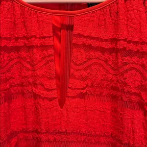 Jessica Howard Red Lace Flutter Sleeve Dress Size 14 NWT Cocktail Wedding‎ thumbnail 5