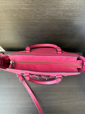 Coach mini Swagger Bag Leather Pink Turn Lock Zip Top Tote Cross body thumbnail 6