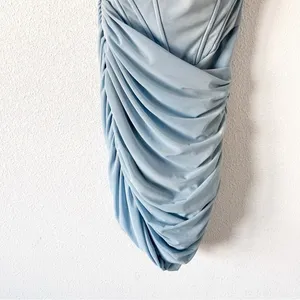 House of CB Clementine Baby Blue Cut Out Bodycon Ruched Cocktail Mini Dress thumbnail 6