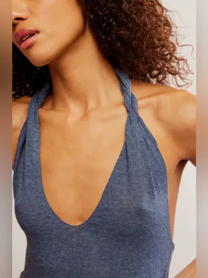 Free People Enough Said Halter - Ocean Heather thumbnail 2