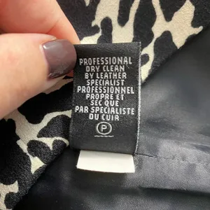 Tibi Animal Print Leather Panel Dress Black Cream Size‎ US 2 thumbnail 12