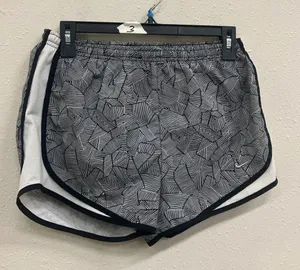 Nike running shorts geometric pattern embroidered swoosh size small #751 thumbnail 1