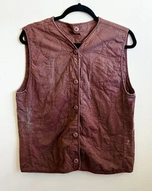 American Eagle Quilted Vest Y2K 2000s Streetwear Layering Outdoors Retro‎ Medium thumbnail 1