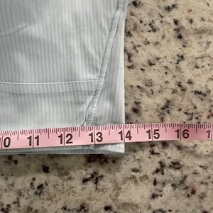 Lululemon Cloud Bra Long Line Ribbed Light‎ Gray Blue C/D Cup Size 8/10 thumbnail 5