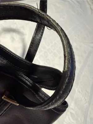 kate spade Black Leather Tote with Gold Hardware NON STRAP. thumbnail 11