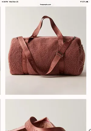 Free People Movement Slopes Sherpa Duffle Bag in Gem NWT $128R thumbnail 2