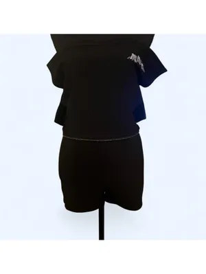 Vintage Y2K Rave City black coquette butterfly mini skirt Size Medium 🖤 thumbnail 7