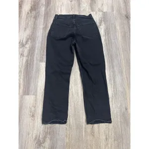 Abercrombie & Fitch Curve Love Ankle Straight Ultra High Rise Black Jeans 28 6R thumbnail 3