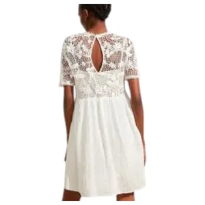 Zara White Crochet Lace Gauzy Babydoll Mini Dress Size XS NEW with Tags thumbnail 5