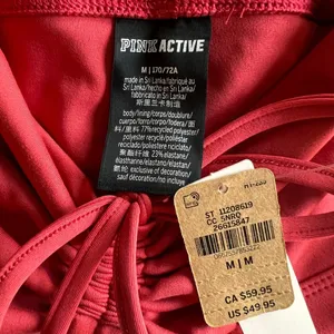 VICTORIA'S SECRET PINK Red Adjustable Waist Ruched Leggings, Medium thumbnail 4