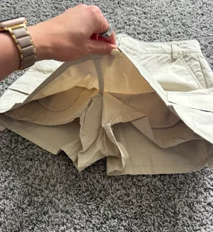 Zara Cream Cargo Skort Shorts thumbnail 4
