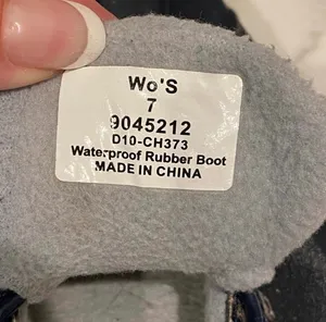 Sperry Topsiders Rain Duck Boots Low Top Blue Gray Gingham Plaid 7 Waterproof thumbnail 6