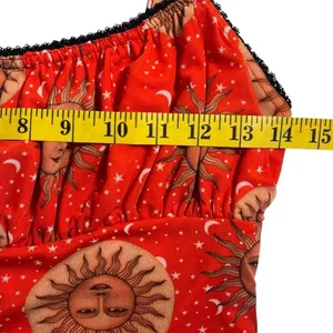 Urban Outfitters Y2K Celestial Mesh Cami Top Size S Shirred 90s Grunge Boho thumbnail 5