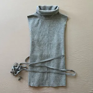 Zara High-Neck Tie-Waist Sleeveless Soft Knit Top thumbnail 2