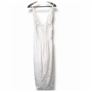 ✨Future Collective - Women's Eyelet Maxi A-Line Cream Sz Large Dress✨ thumbnail 6