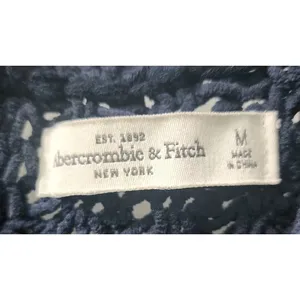 Abercrombie & Fitch Knit Pullover‎ Sweater Half Zip Cropped Black M thumbnail 3