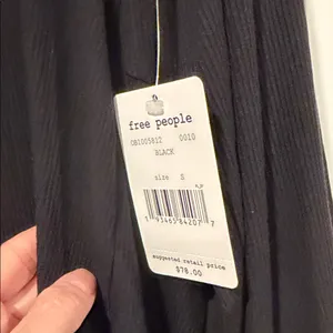 Free People NWT shimmy shake ‎ Black Low Back Top small thumbnail 7