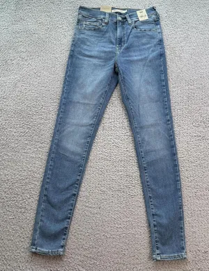 Levis 720 High Rise Super Skinny Jeans Womens 28x30 Light Wash Stretch Denim NWT thumbnail 1