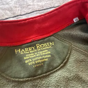 Harry Rosen olive green elephant safari quarter zip sweatshirt size large thumbnail 8