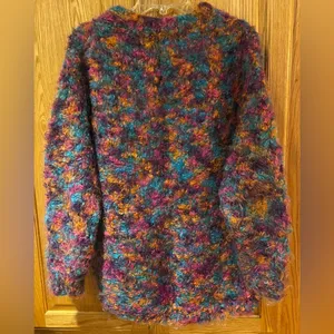 Vintage 1990s Compagnie Internationale Express Handknitted Curly Mohair Sweater‎ thumbnail 6