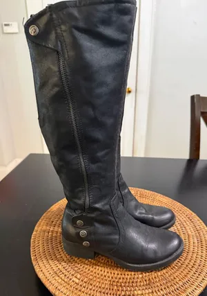 Baretraps Oria Black Tall Riding Boots Women 6M BTF16-10571-025-78 thumbnail 1