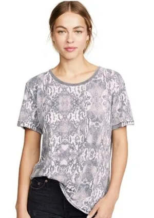 Free People Blue Gray Vintage Wash Short Sleeve Tee - Size - XS thumbnail 1