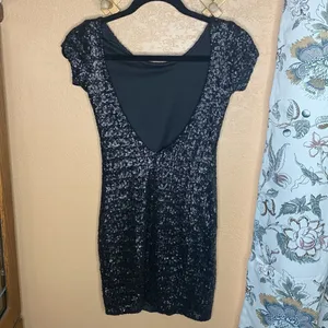 Free People Backstage Fever Black Sequin Mini Dress Size XXS thumbnail 15