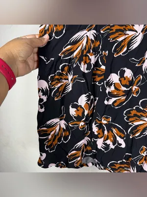 Madewell Cuffed sleeves shirred top in Duskblossom SZ:L thumbnail 5