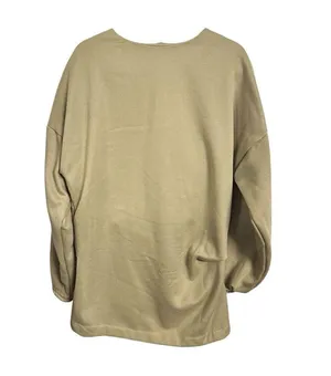 ASOS EDITION Womens Sz XS Jersey Crew Neck Open Back Detail Mini Dress Khaki thumbnail 1
