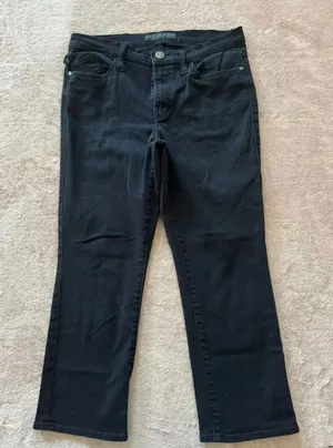 Rock‎ & Republic Women's Kendall Straight Leg Black Denim Jeans Size 10 thumbnail 1