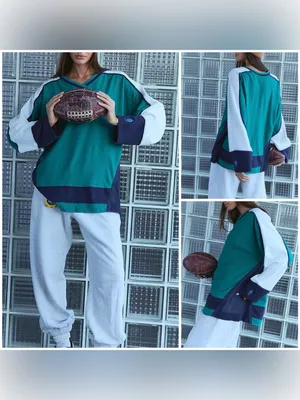 NWT Free People FP Movement Living Life Layer - green glow combo - XL thumbnail 2