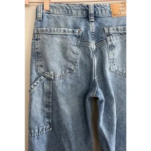 Free‎ People We The Free Tinsley Baggy High Rise Straight Leg Jeans Women's 24 thumbnail 10