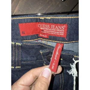 Y2K VTG Guess Women's NEW Jeans Sz 29 R Sweetheart Low Rise‎ Dark Boot Flare thumbnail 3