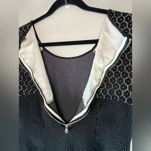 Whimsigoth Mixed Media Ann Taylor Polka Dot Sleeveless Blouse Women’s Size Small thumbnail 4