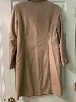 Magaschoni Trench Coat. Wool blend. Button Close. Lined. Herringbone. thumbnail 6
