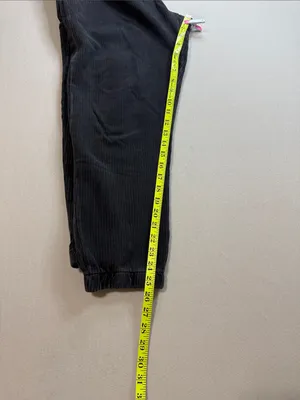 Mono B Charcoal Ribbed Joggers with Drawstring Waist Black Size M thumbnail 6