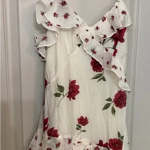 Y2K‎ Romantic Rose Floral Tiered Ruffle Maxi Dress Fairy Coquette S NWT thumbnail 4