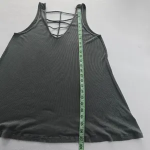 Torrid -1639 Super Soft Knits Green Ribbed Tank Top V Neck Sleeveless Size 0 / L thumbnail 10